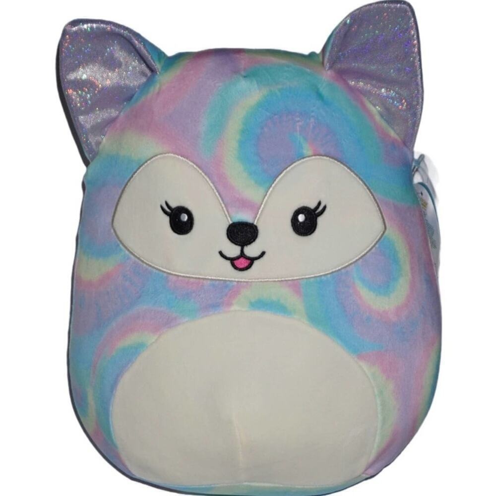 Squishmallows Feodora the Arctic Fox Pastel Tie Dye Plush 12 Inch
